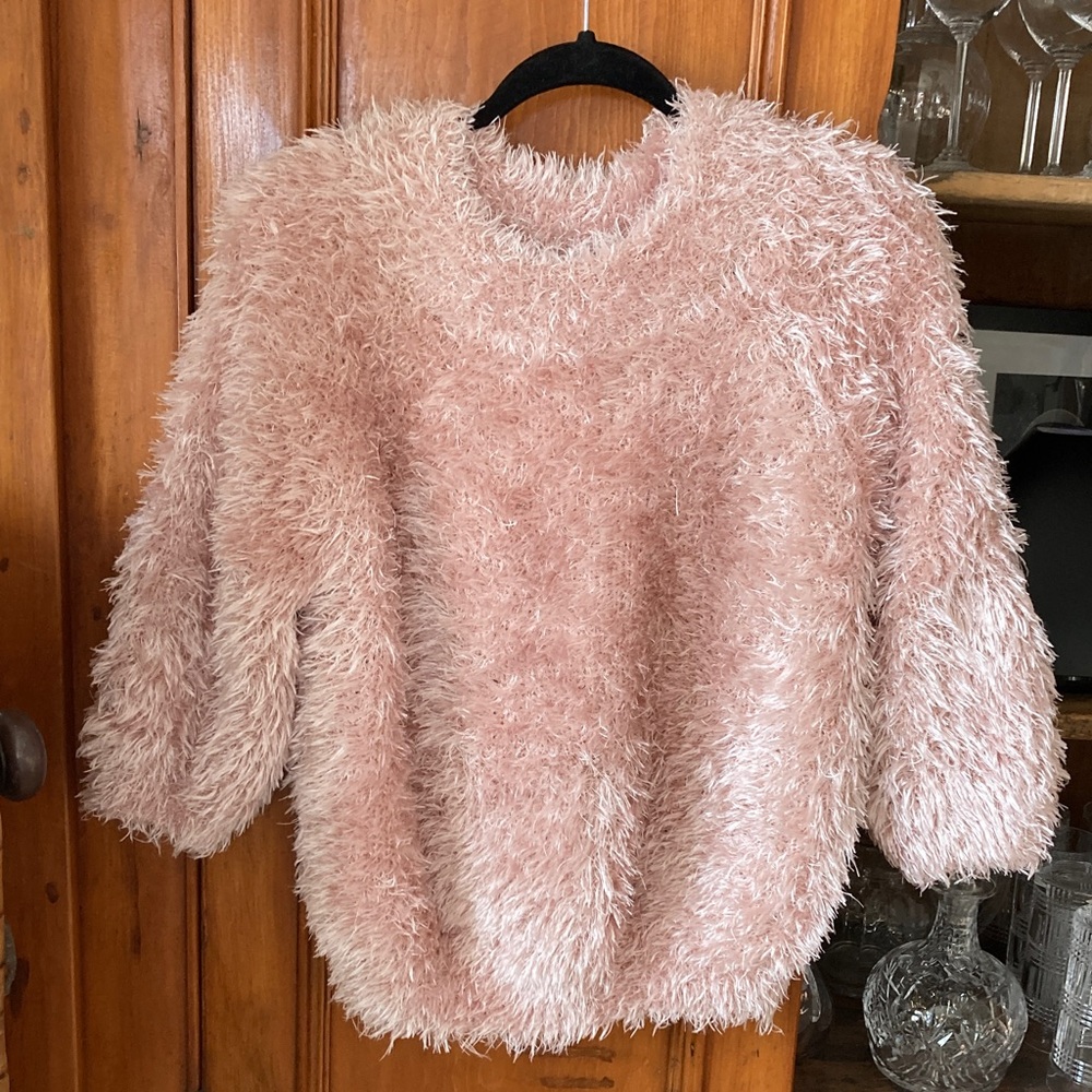 Soft Blush Fuzzy Sweater